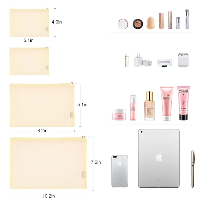 EASYFUN Mesh Pouch, Make up Bag - Image 2