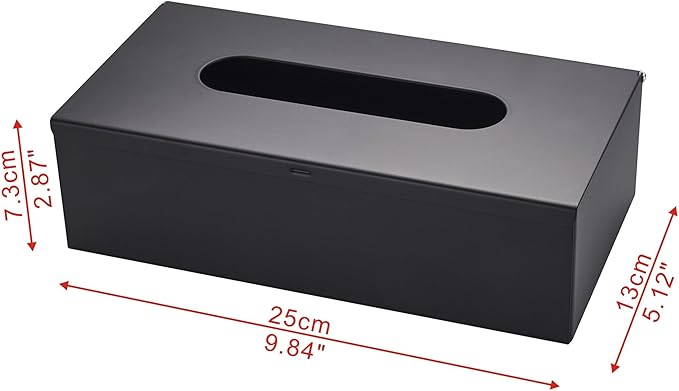 JunSun Rectangular Tissue Box Cover Tissue Box Holder Napkin Holder Tissue - Image 7
