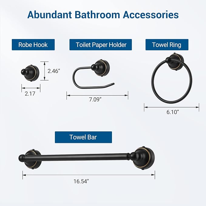 DEWENWILS Bathroom Light Fixtures, 5-Piece All-in-One Bathroom Vanity Lights - Image 7