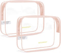 BAGSMART Clear Toiletry Bag, 2 Pack TSA Approved Travel Toiletry Bag Carry on by BAGSMART