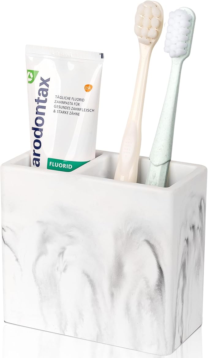 Diatomite Toothbrush Holder 2 Slots Tooth Brush Holder by Heagoale