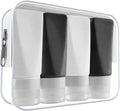 Travel Bottles Leak Proof, 3 oz TSA Approved Silicone Squeezable, Refillable by Amphism