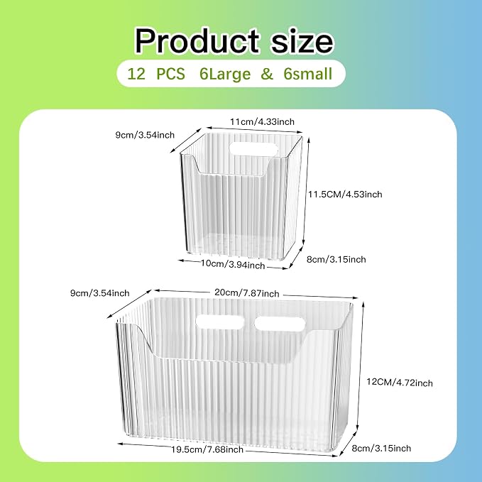 12 Pcs Storage Organizer Bins Wall Mounted Organizer Basket, Wall Organization - Image 2