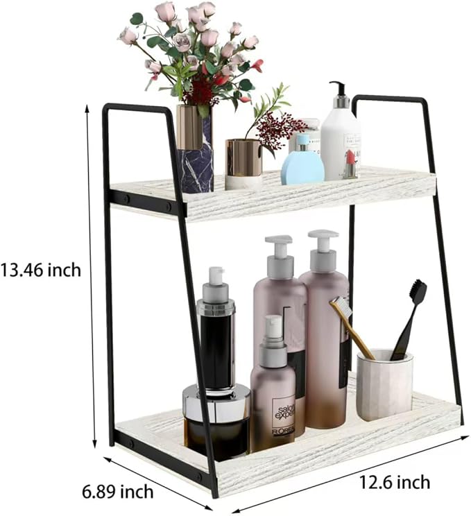 Dorhors 2 Tier Bathroom Counter Organizer Storage, Vanity Organizer - Image 3