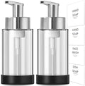 Glass Soap Dispenser, 10 oz/300ml Foaming Soap Dispenser, 2 Pack Foaming Hand by RYTOXILOBrightenUpYourHome