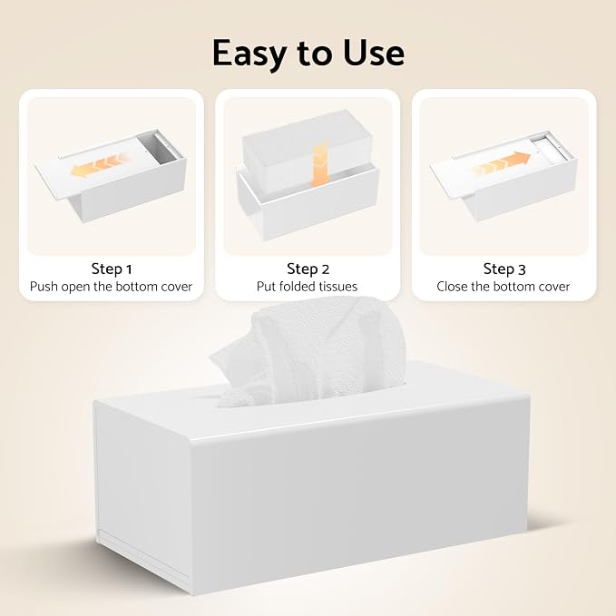 HIIMIEI Tissue Box Cover, Acrylic Tissue Holder Napkin Dispenser - Image 5