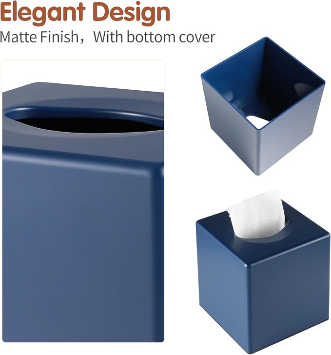 Tissue Box Cover, Square Facial Tissue Holder Storage - Image 5