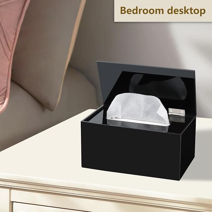 Wipes Holder Container Refillable, Acrylic Dispenser Box - Image 7