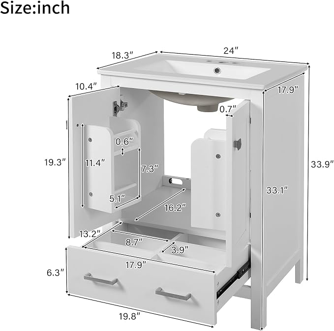 Bellemave 24" Bathroom Vanity - Image 2
