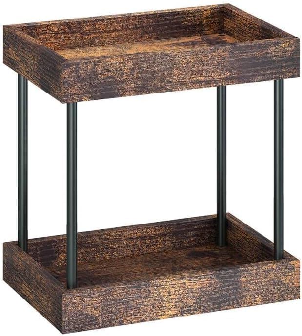 2 Tier Bathroom Organizer Countertop, Wooden Bathroom Trays by mahueeol