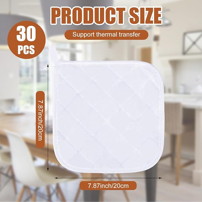 Uiifan 30 Pieces Cotton Pot Holders - Image 2
