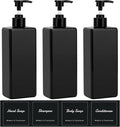 Suream Shampoo and Conditioner Dispenser Set, Plastic Refillable Dispenser by Suream