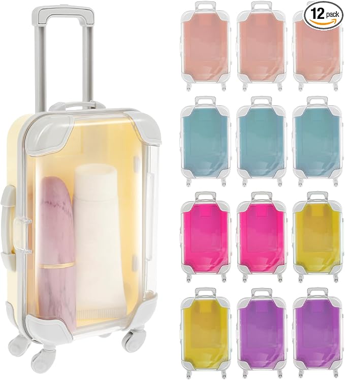 12Pcs Mini Suitcase Party Favor Box, Mini Suitcase Storage Box, Mini Luggage by Unknown