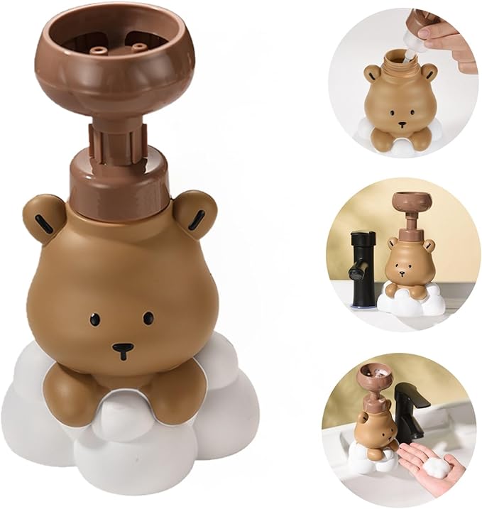 1 Pc Bear Paw Foam Soap Dispenser Cartoon Shaped Pump Bottle Refillable Hand by Unknown