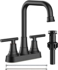 FORIOUS RV Bathroom Sink Faucet 2 or 3 Hole Matte Black, 4 Inch Cenerset by FORIOUS