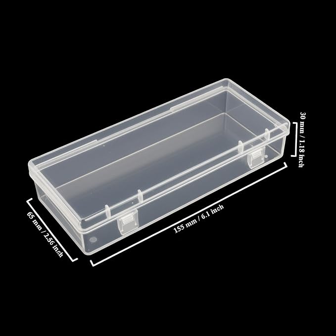 6 Pack Rectangular Clear Plastic Storage Containers Box - Image 2