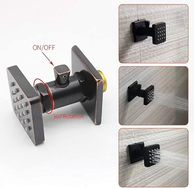 Shower Body Jets with On-Off switch Solid Brass Shower Body Spray Massage - Image 2