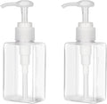 100ml Pump Bottle Dispenser Jansburg 2 Pack Refillable Flat Square Plastic by Jansburg