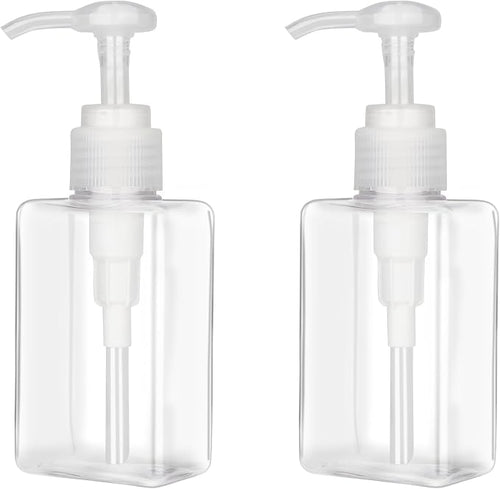100ml Pump Bottle Dispenser Jansburg 2 Pack Refillable Flat Square Plastic by Jansburg