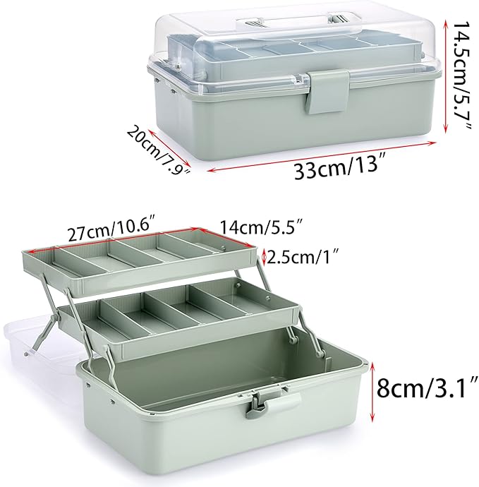 BTSKY 3-Layer Plastic Dividing Storage Box Craft Organizer and Storage - Image 4