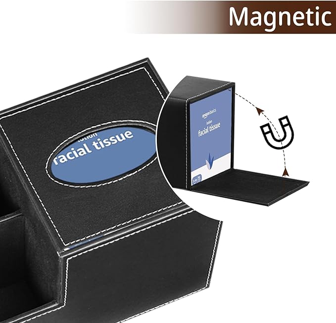 PU Leather Square Tissue Box Cover - Image 4