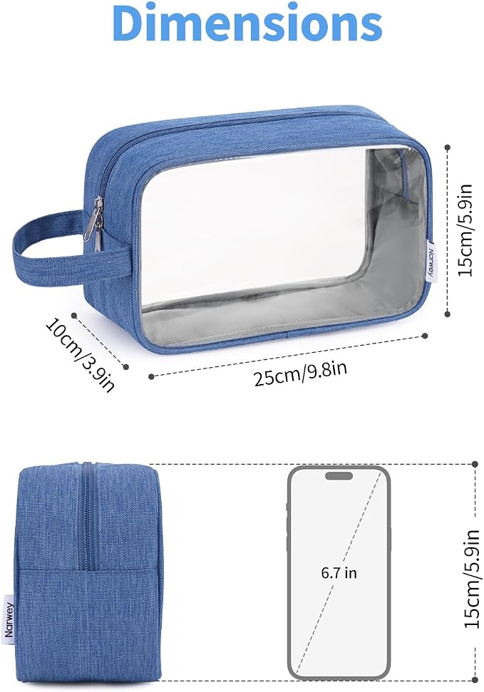 Narwey Travel Toiletry Bag for Women Traveling Dopp Kit Men Travel Bag for - Image 5