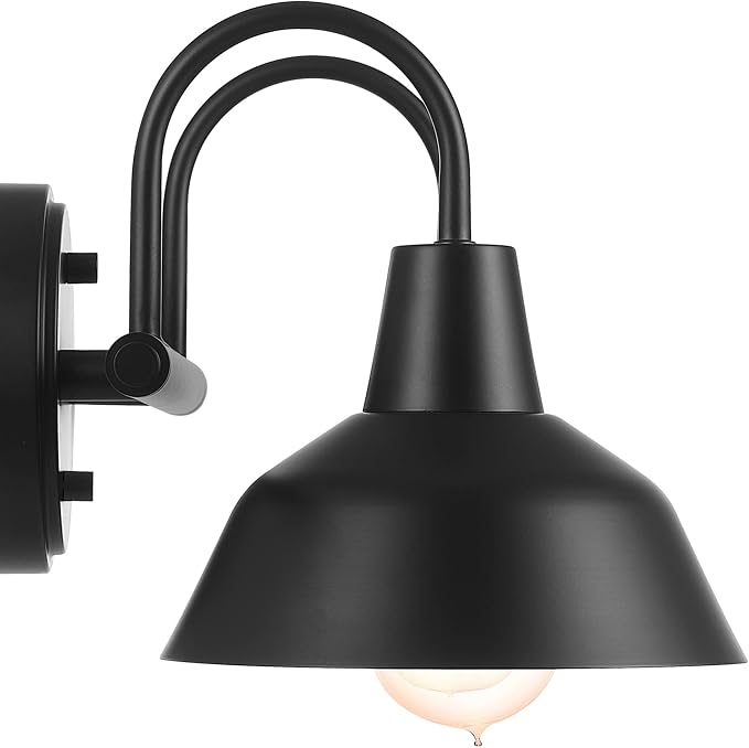 Globe Electric 63000004 3-Piece Bathroom Set, Matte Black, 15.5" 2-Light Vanity - Image 8