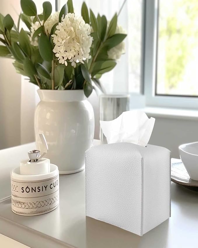Tissues Cube Box Cover Leather – - Image 4