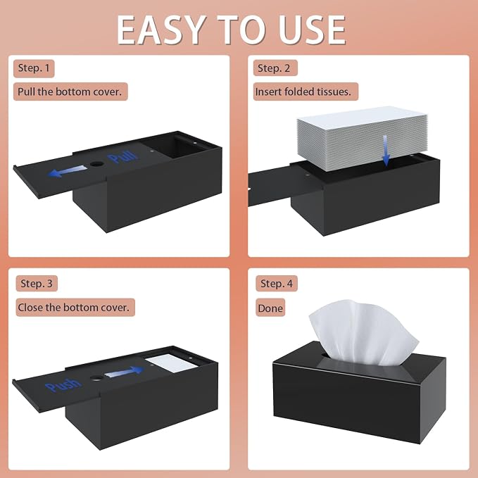 SILUT Acrylic Tissue Box Cover, Tissue Box Cover Rectangle, Modern Tissue Box - Image 9