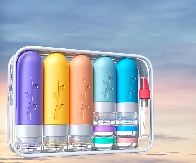 19pack Travel Bottles for Toiletries, TSA Approved Silicone Size Containers for - Image 8