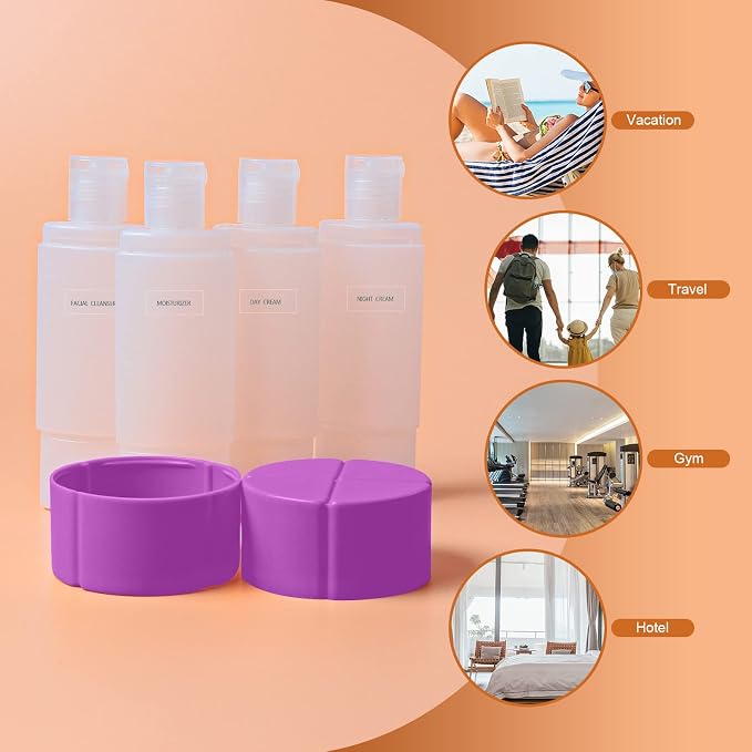 Travel Bottle, TSA approved 4-in-1 Leak-Proof Bottle, 4 * 60ml/2oz, - Image 6