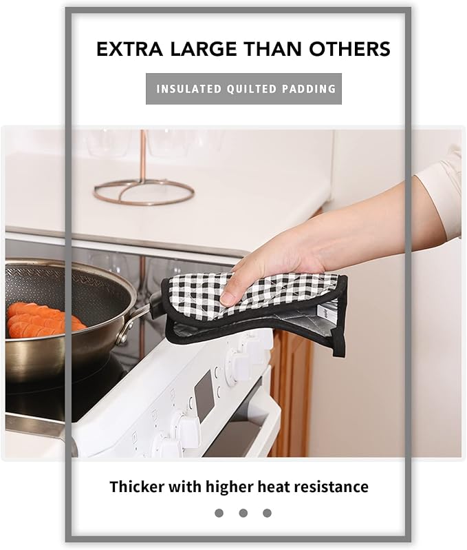 Joyhalo 4 Pack Pot Holders for Kitchen, Cotton Oven Holder - Image 4