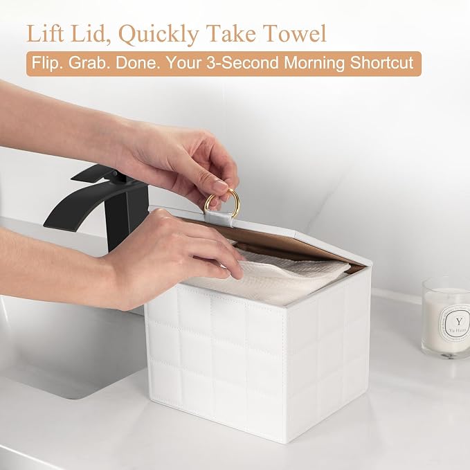 Disposable Face Towel Holder Box, Reusable Organizer - Image 7