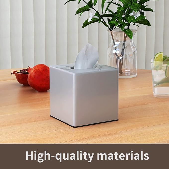 Tissue Box Cover, Decorative Square Facial Storage Tissue Box Holder, Home - Image 6