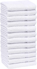 GOLD TEXTILES 12 Pack White Economy Cotton Blend 15x25 Inches Basic Hand by GOLDTEXTILES