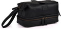 LEATHER VILLAGE Genuine Leather Dopp Kit – Large Travel Toiletry Bag by LeatherVillage