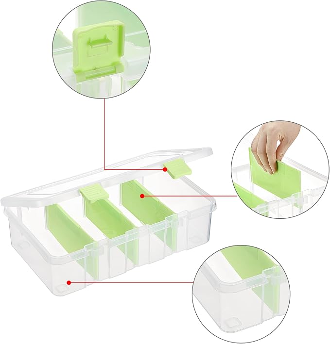 BTSKY Clear Plastic Dividing Storage Box - Image 5