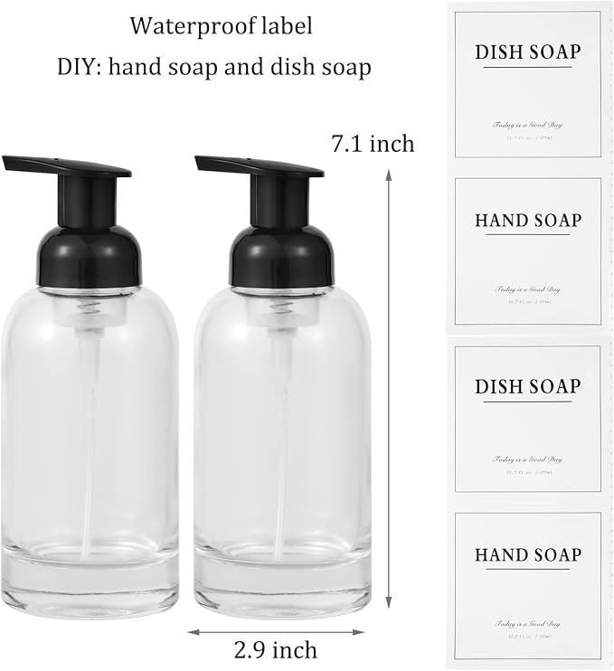 rejomiik Foaming Soap Dispenser Thick Glass Foam - Image 6