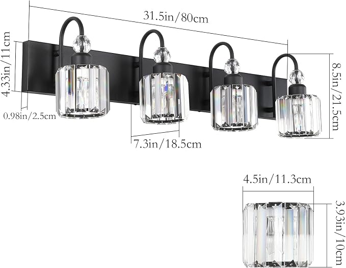 Ralbay Modern Black Vanity Light - Image 4