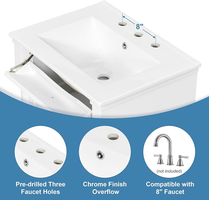 Harper & Bright Designs 24" Bathroom Vanity - Image 6