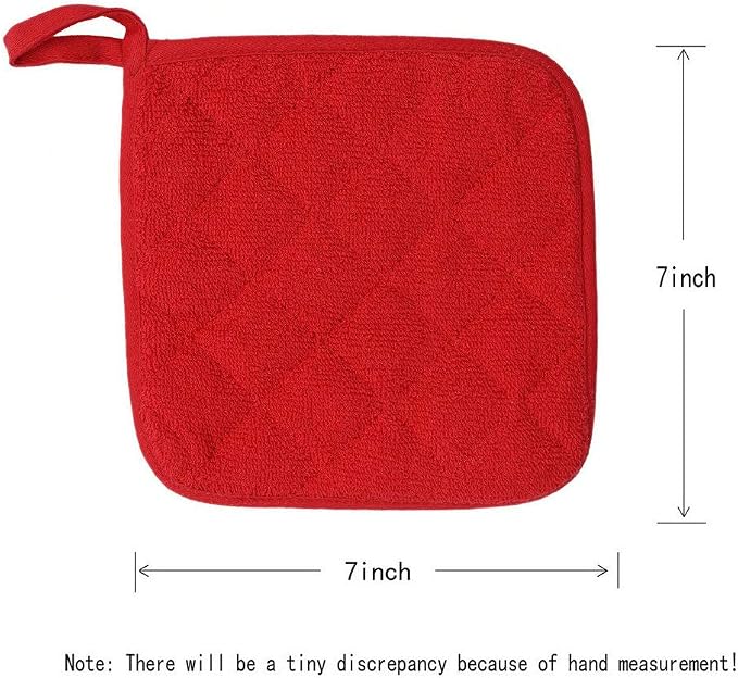 Cotton Pot Holders Cotton Made Machine Washable Heat Resistant Everyday Kitchen - Image 5