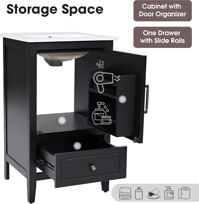 Bellemave 20-inch Bathroom Vanity - Image 5