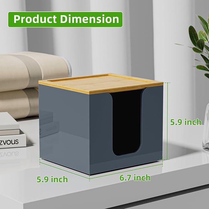 VITVITI Disposable Face Towel Holder Box, Acrylic Facial Towel Container - Image 6