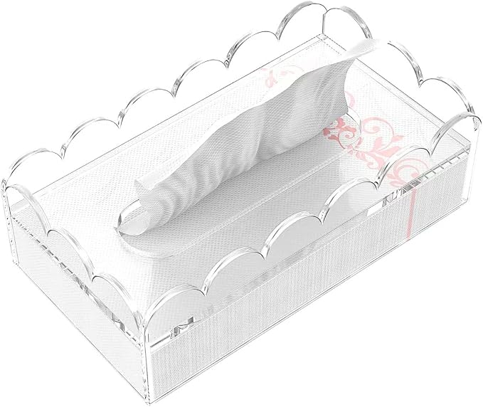 LUGUNU Clear Acrylic Tissue Box Cover Holder by LUGUNU