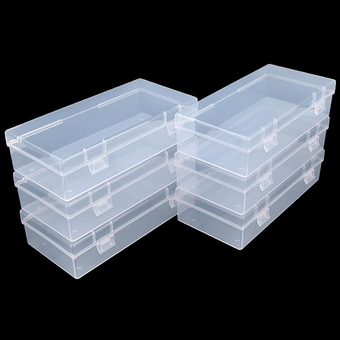 6 Pack Rectangular Clear Plastic Storage Containers Box - Image 8