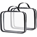 MODENGKONGJIAN TSA Approved Clear Toiletry Bag, 2 Pack Clear Quart Size Travel by MODENGKONGJIAN