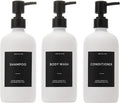 HOMCDALY Shampoo and Conditioner Dispenser, 21oz 3-Pack Refillable Shampoo and by HOME