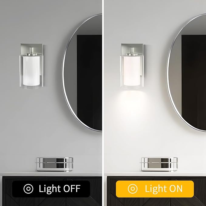 Wall Sconces Set of Two: Bathroom Sconce of 2, E26 Base Hardwired Farmhouse - Image 4