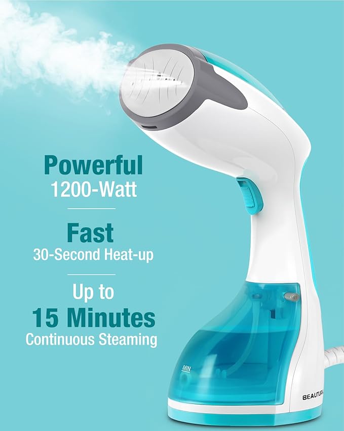 BEAUTURAL Steamer for Clothes, Portable Handheld Garment Fabric Wrinkles Remover - Image 2