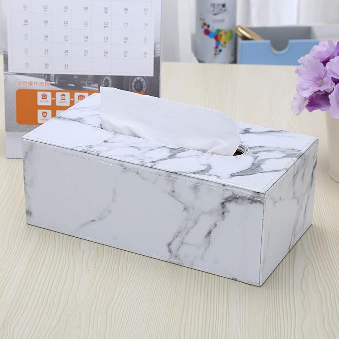 KINGFOM Rectangular PU Leather Tissue Box Cover - Image 5